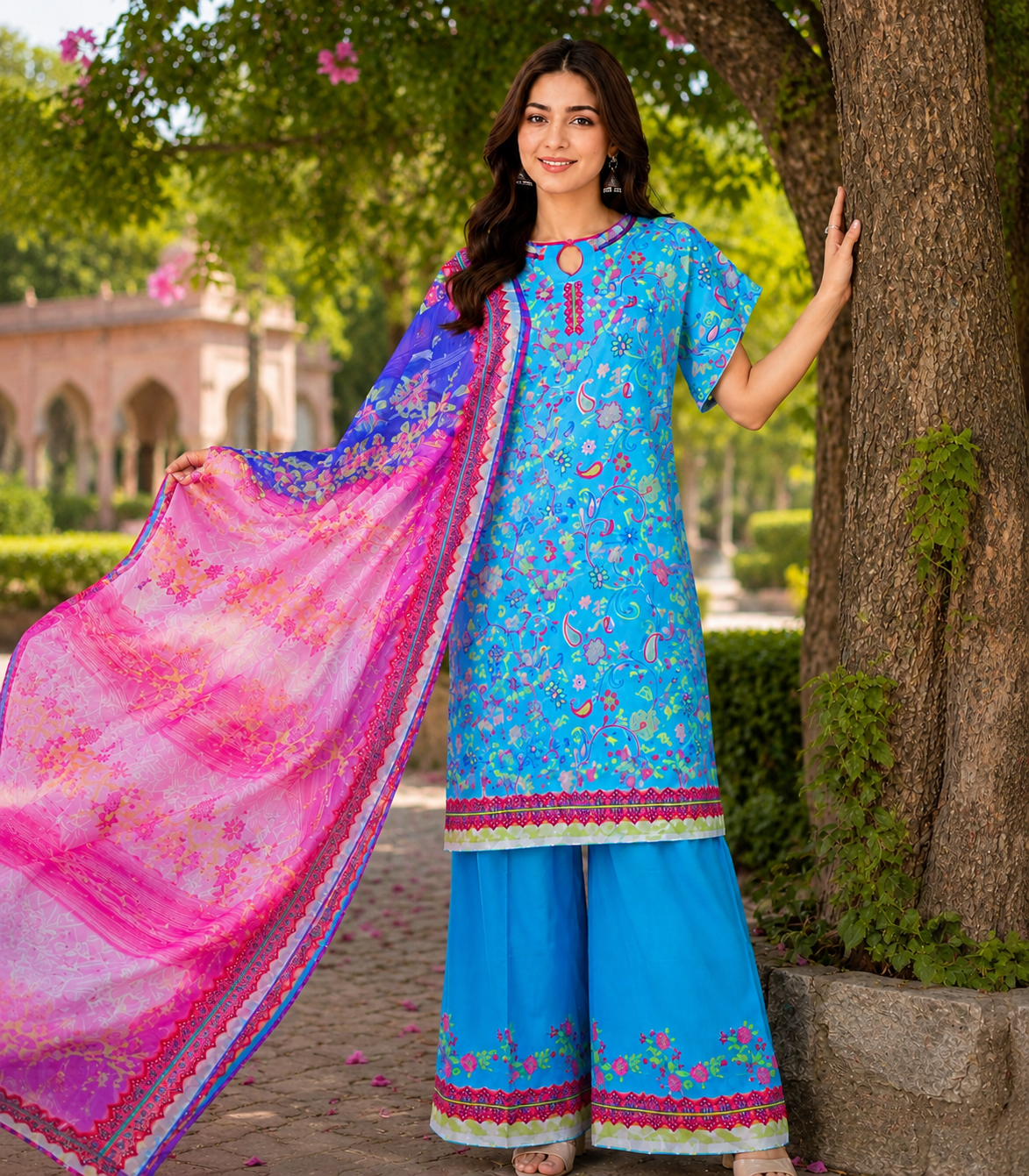 file_000000001e0c81fab0870fcef12947f1 (1) Printed Lawn Dress - Image 1