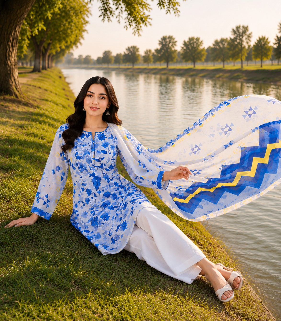 file_0000000053b481fa94186b247a76ce18 (2) Printed Lawn Dress - Image 1